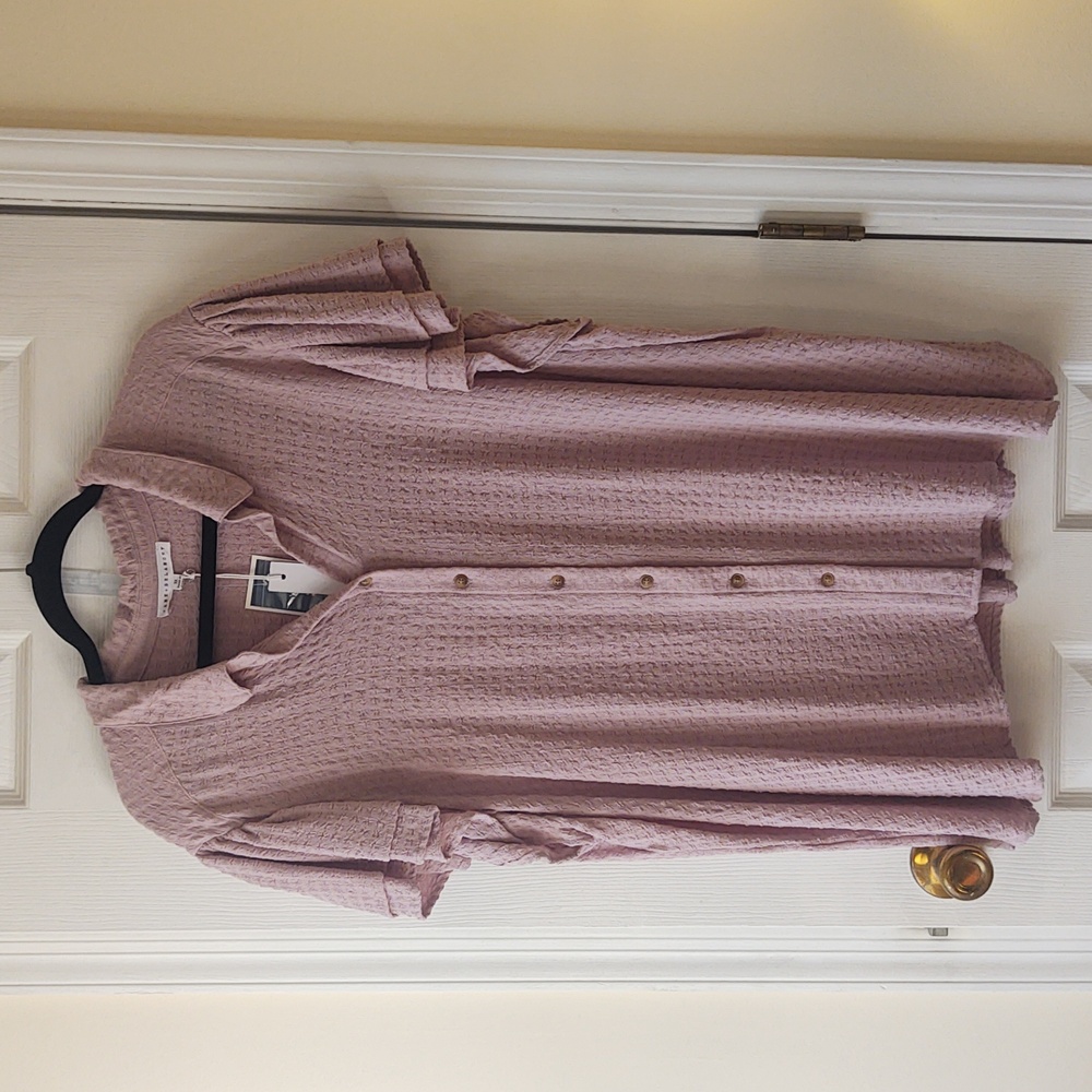 Jane and Delancey Pink Textured Top, Size 3X